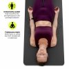 Mata do jogi i ćwiczeń HyperMotion Lotos TPE 6 mm z paskiem – 183 × 61 cm – czarna